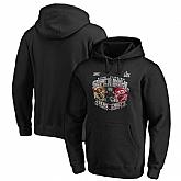 San Francisco 49ers vs Kansas City Chiefs NFL Pro Line by Fanatics Branded Super Bowl LIV Dueling Forward Progress Pullover Hoodie Black,baseball caps,new era cap wholesale,wholesale hats